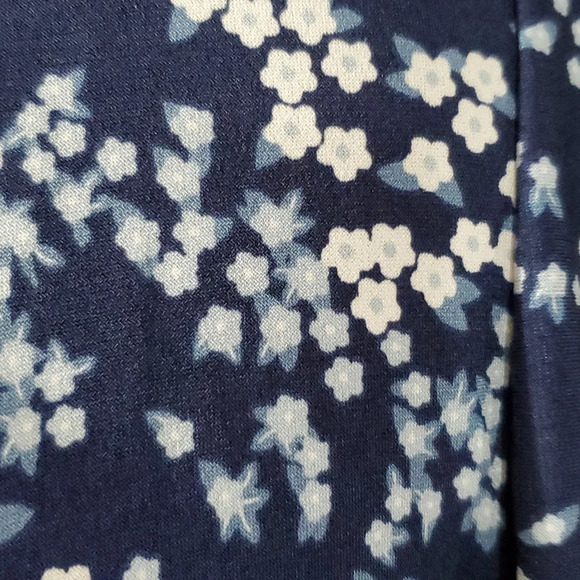 Michael Michael kors blue white floral flutter cap sleeve stretch shift dress - Picture 4 of 7